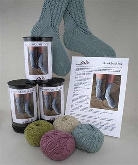 Arched Gusset Sock Knitting Kit by FiberWild on Etsy