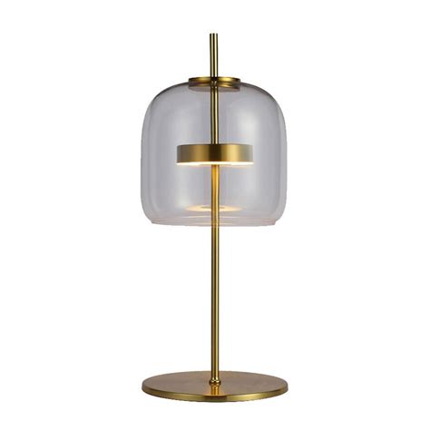 ABAJUR MIA DOURADO E TRANSPARENTE 1X1W 3000K 300LM LED HM016GC