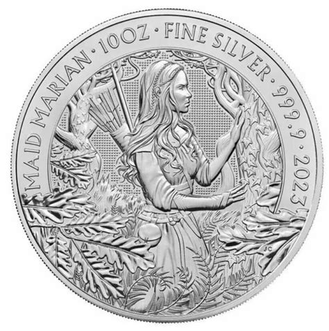 MAID MARIAN 10 oz 999 mythes et légendes 10 livres Royaume Uni 2023 EUR