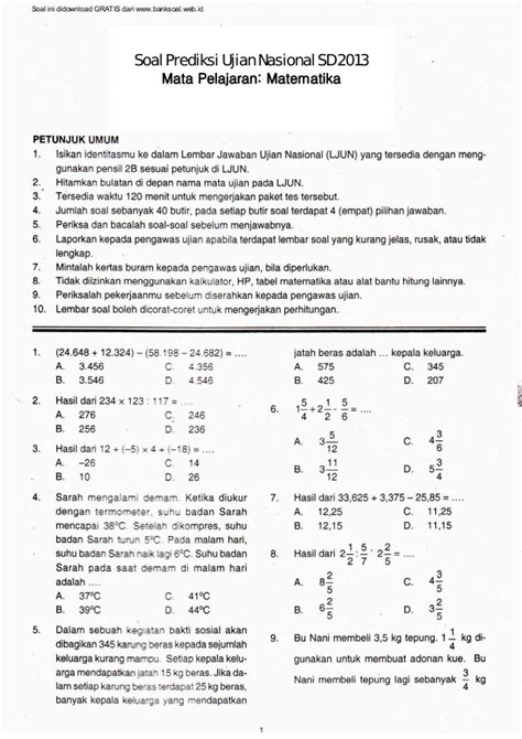 Contoh Soal Matematika Dasar Dan Pembahasannya Untuk Tes Kerja LEMBAR EDU