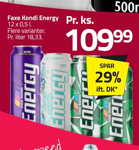 Faxe Kondi Energy Tilbud Hos Fleggaard