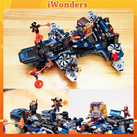 Avengers Helicarrier Lego Buiding Blocks Battle In The Air Iron Man