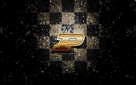 Download wallpapers Purdue Boilermakers, glitter logo, NCAA, brown ...