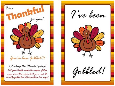 You Ve Been Gobbled Thanksgiving Fun You Ve Been Gobbled Fall