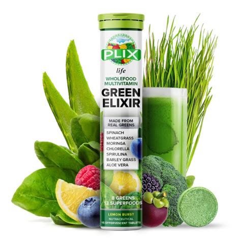 Plix Life Green Elixir Wholefood Multivitamin Nutrabay