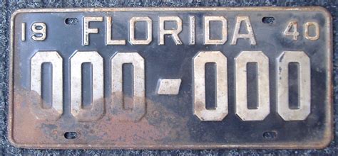 FLORIDA LICENSE PLATE RESTORATION SERVICE 1930 1931 1932 1947 1950 1968 ...