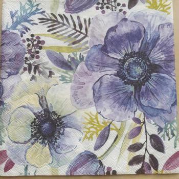 Servietten Technik Ch Serviette Violet Vintage Flowers