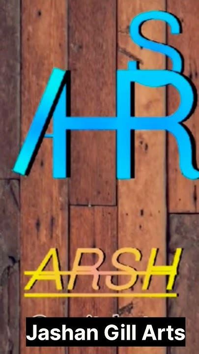 Arsh Name Brand Logo 👍 Art Logo Logosign Artandcraft Punjabi