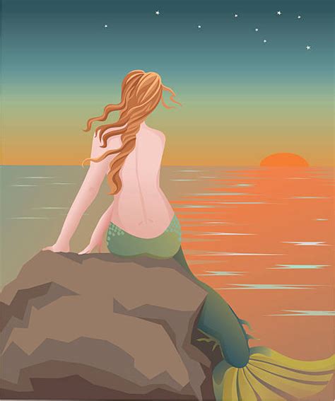 Mermaid Rock Illustrations Royalty Free Vector Graphics And Clip Art