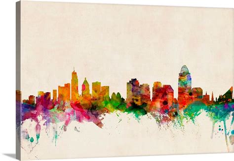 Cincinnati Ohio Skyline Wall Art, Canvas Prints, Framed Prints, Wall ...