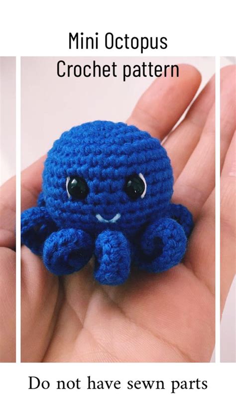 Mini Octopus No Sew Crochet Pattern Amigurumi Octopus Pattern Baby