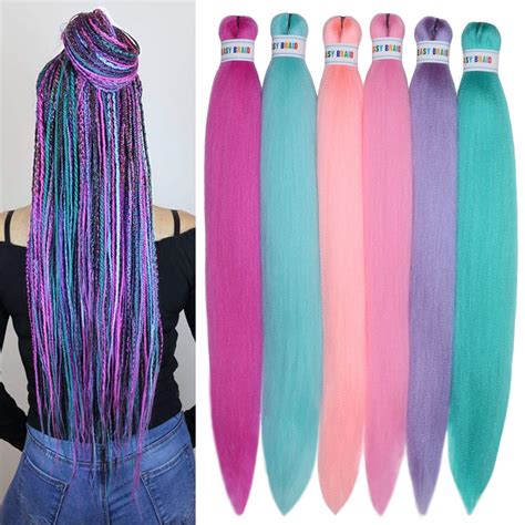 Mua Colorful Braiding Hair Pre Stretched Colored Braiding Hair Extensions For Braids 26inch 6pcs