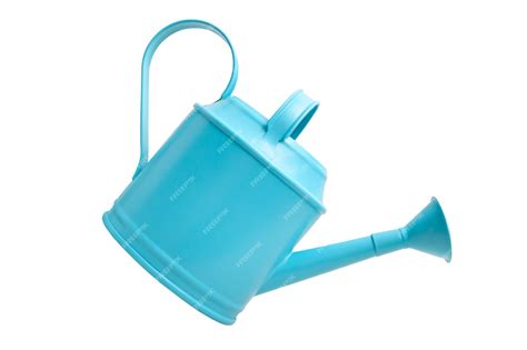 Premium Photo Stylish Blue Watering Can Isolated And Cutted On A