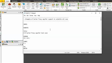 Eclipse 3 Carter Tracy Aquifer Model Scripting YouTube