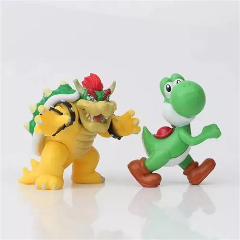 Figuras De Mario Bros Bowser Luigi Peach Yoshi Set Piezas En Venta