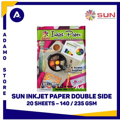 Jual Kertas Foto Sun A4 Inkjet Paper Double Side A4 140 235 Gsm Next