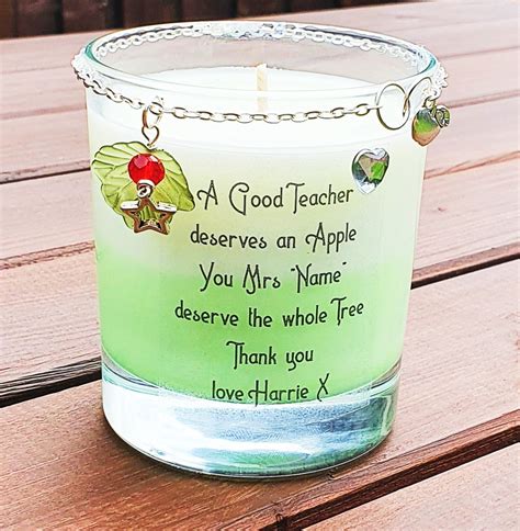 Teacher T Thank You Teacher Candle Personalised Best Etsy