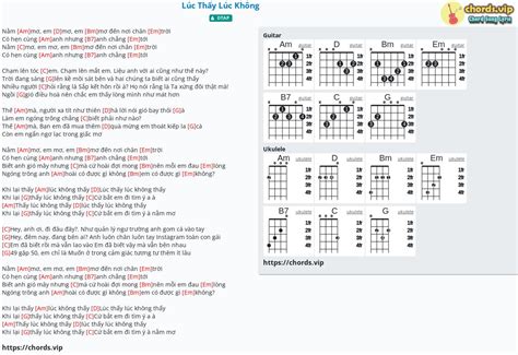 Chord Lúc Thấy Lúc Không Dtap Tab Song Lyric Sheet Guitar Ukulele Chordsvip