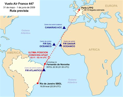 Ruta Prevista Del Vuelo Air France De Mayo De Junio De