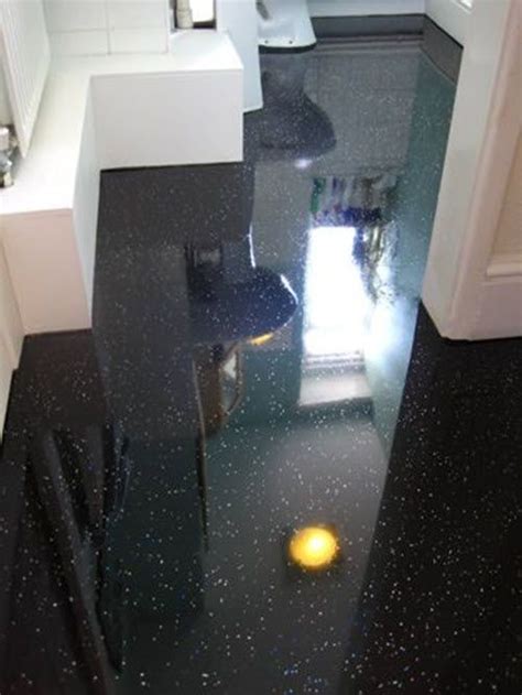 Black Glitter Epoxy Floor – Flooring Ideas