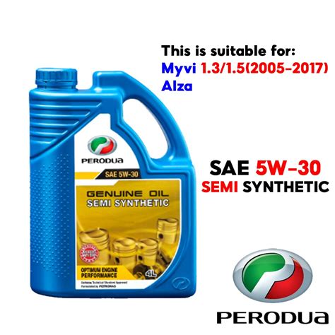 Perodua Semi Synthetic Engine Oil Sae W L Perodua Of Myvi Alza