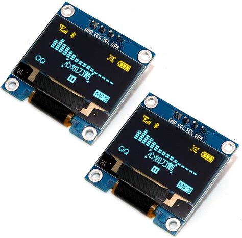 DollaTek 2Pcs 0 96 I2C IIC SPI Seriale 128x64 Display OLED Scheda Del