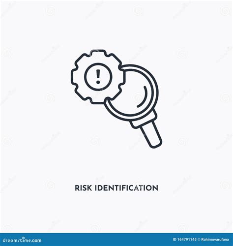 Risk Identification Line Icon Vector Illustration