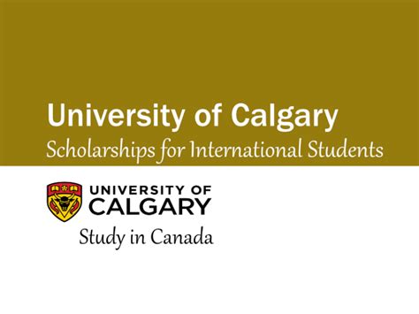 University Of Calgary Scholarships For International Students 2024