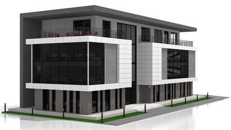 Office Building 6 3d Model By Zyed