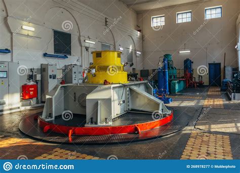 Turbine Generators in Hydroelectric Power Plant Stock Image - Image of ...