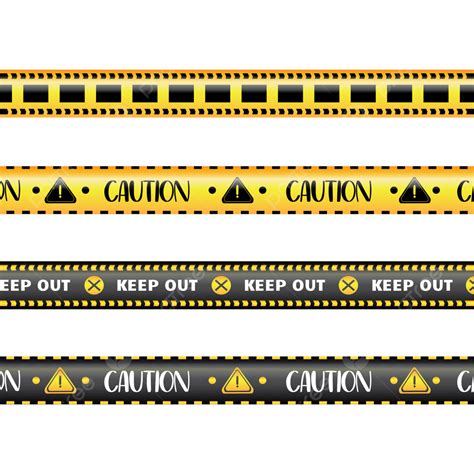 Warning Line Yellow Black, Warning Line, Yellow, Black PNG and Vector ...