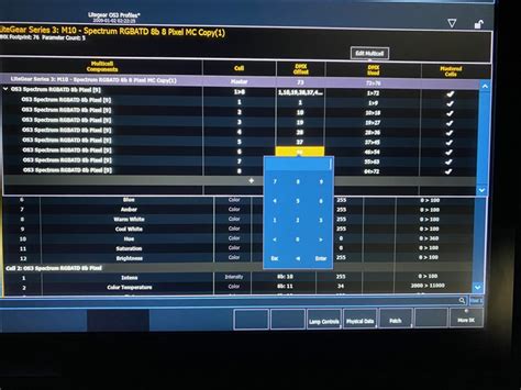 Fixture Editor Keypad Doesn T Modify DMX Offset For Multicell Fixtures