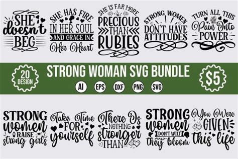 Strong Woman Svg Designs Bundle Graphic By Teebusiness41 · Creative Fabrica