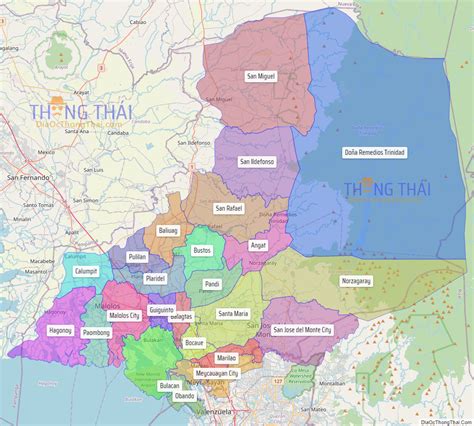 Map of Bulacan Province - Thong Thai Real