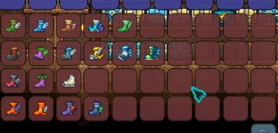 I collected all the boots : r/Terraria