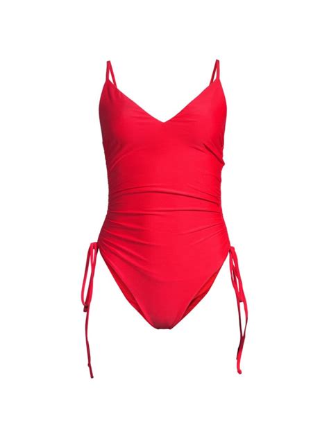 Ramy Brook Womens Jessica One Piece Swimsuit In Red Ribbon Modesens