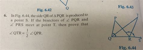 In Figure The Side Qr Of Pqr Is Produced To A Point S If The