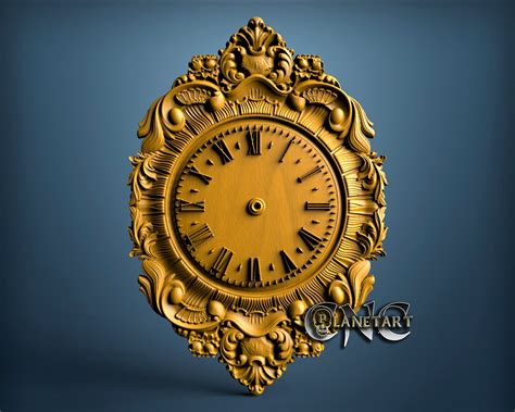 Clock 3d Stl Model 1276 Cnc Planet Art