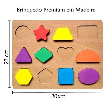 Jogo Didatico De Madeira Formas Geometricas Coloridas Dm Toy