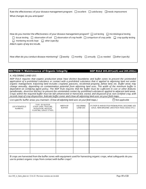 Rico Form 102 Download Printable Pdf Or Fill Online Organic Farm Plan Questionnaire Rhode