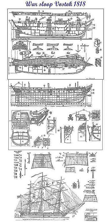 Sloop Vostok 1818 ship model plans Best Ship Models