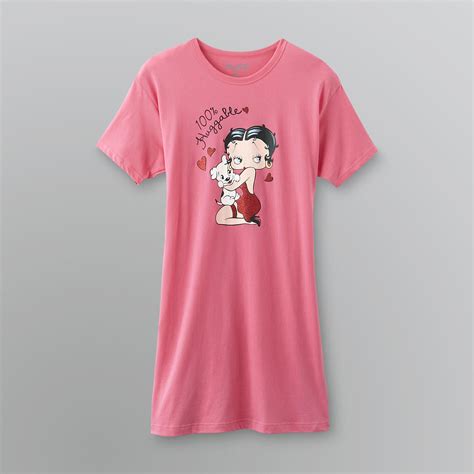 Betty Boop Womens Betty Boop Dorm Sleep Shirt Clothing Womens