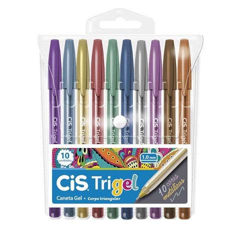 Comprar Caneta Gel Cis Trigel Mm Cores Met Licas Papelaria