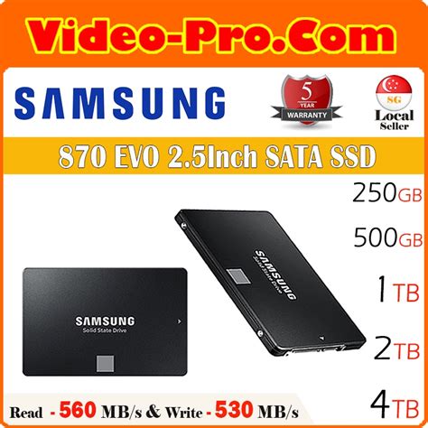 Samsung 870 Evo 2 5inch 250gb 500gb 1tb 4tb Sata Ssd Mz 77e250bw Mz 77e500bw Mz 77e1t0bw