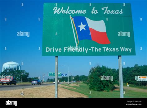 Welcome to Texas Sign Stock Photo - Alamy