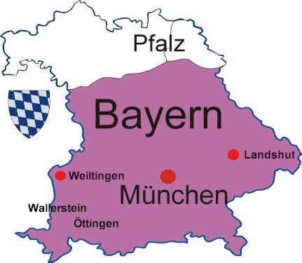 Kort Tyskland Bayern