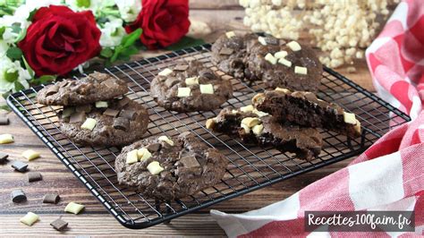 Recette de cookies façon brownies Recettes100faim