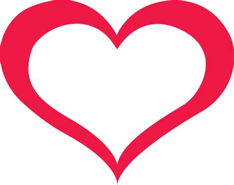 Red Outline Heart PNG Image - PurePNG | Free transparent CC0 PNG Image ...