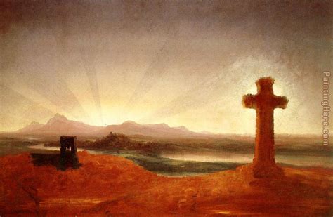 Thomas Cole Cross at Sunset painting anysize 50% off - Cross at Sunset ...