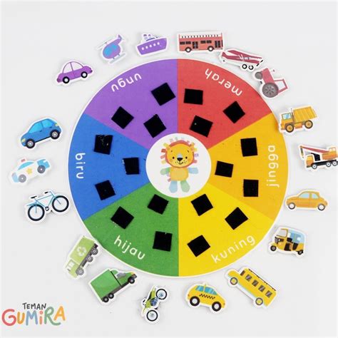 Jual Busy Page Color Sort Warna Transportasi Mainan Montessori Edukasi